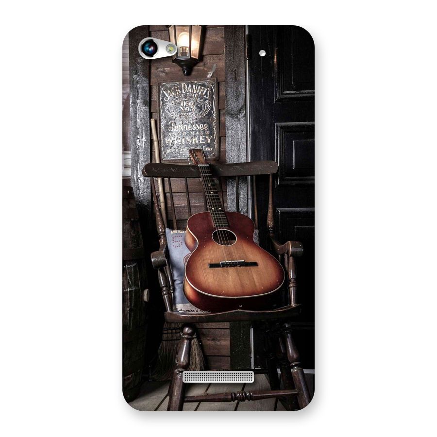 Vintage Chair Guitar Back Case for Micromax Hue 2
