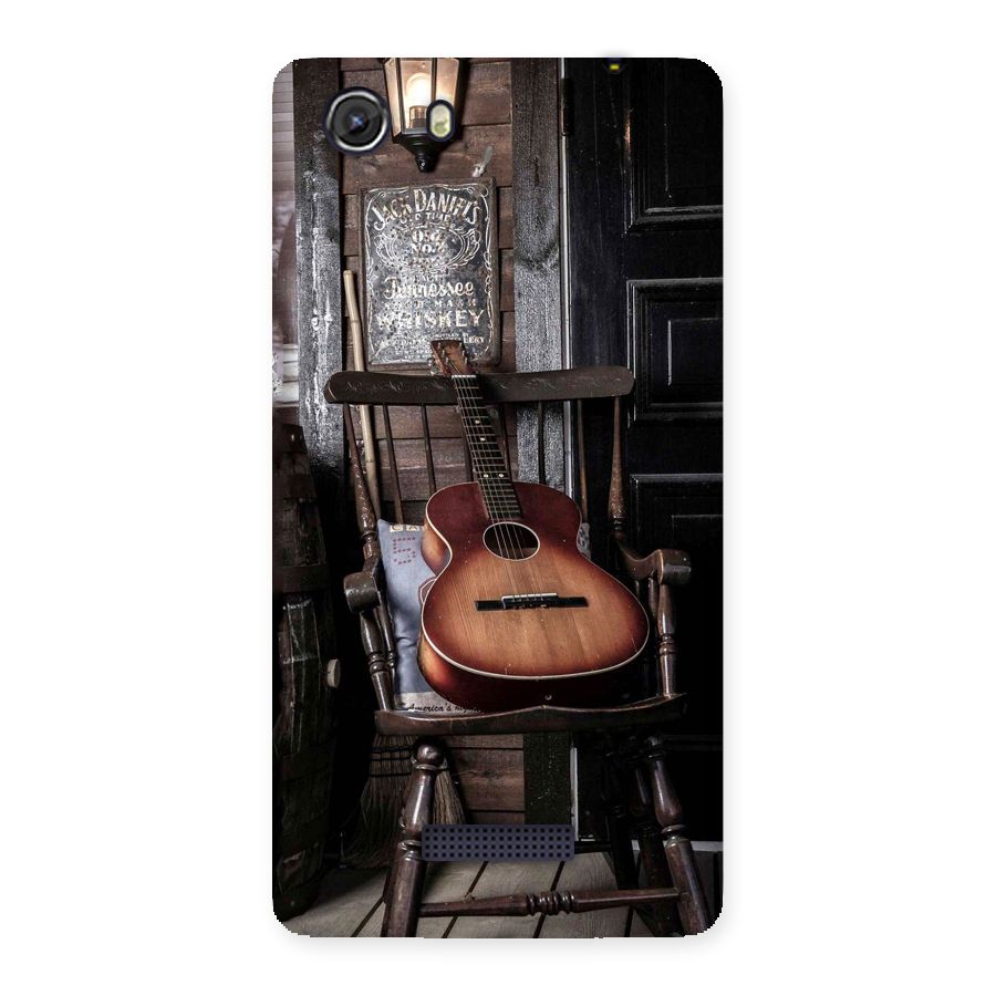 Vintage Chair Guitar Back Case for Micromax Unite 3