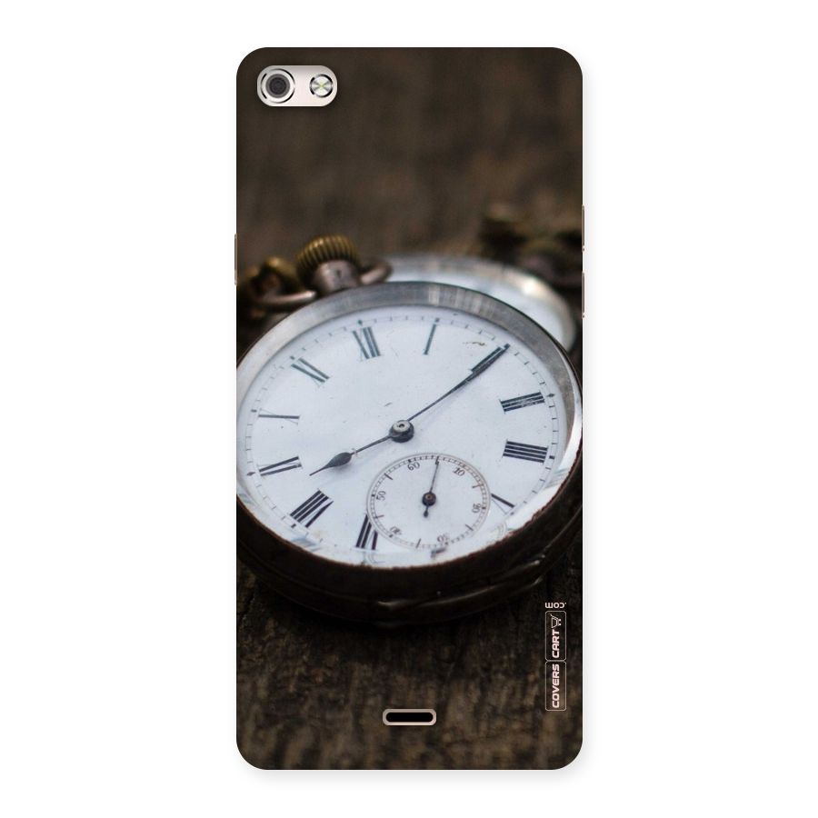 Vintage Clock Back Case for Micromax Canvas Silver 5