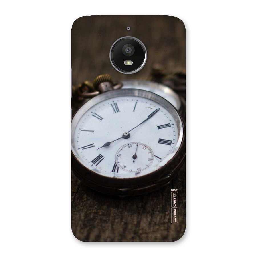 Vintage Clock Back Case for Moto E4 Plus