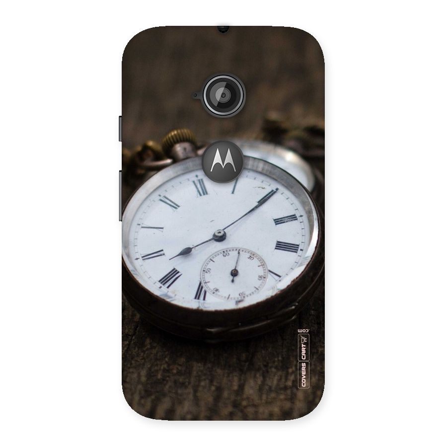 Vintage Clock Back Case for Moto E 2nd Gen