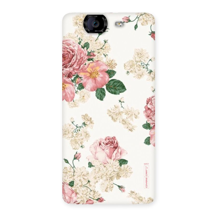 Vintage Floral Pattern Back Case for Canvas Knight A350