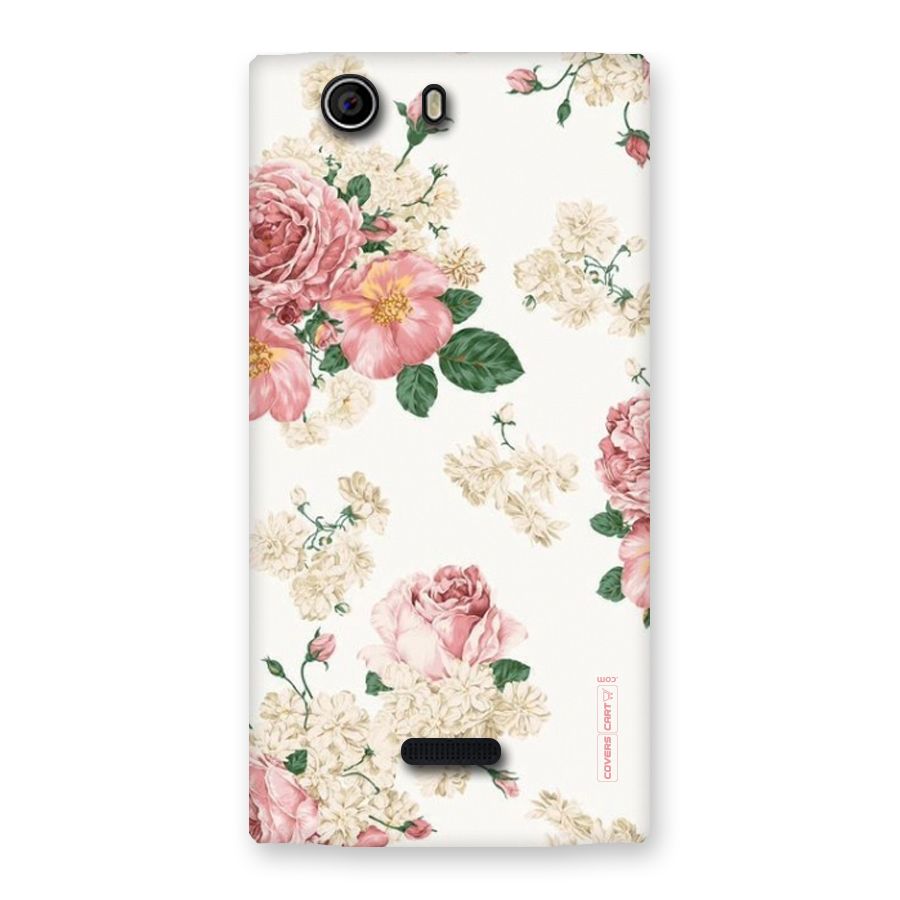 Vintage Floral Pattern Back Case for Canvas Nitro 2 E311