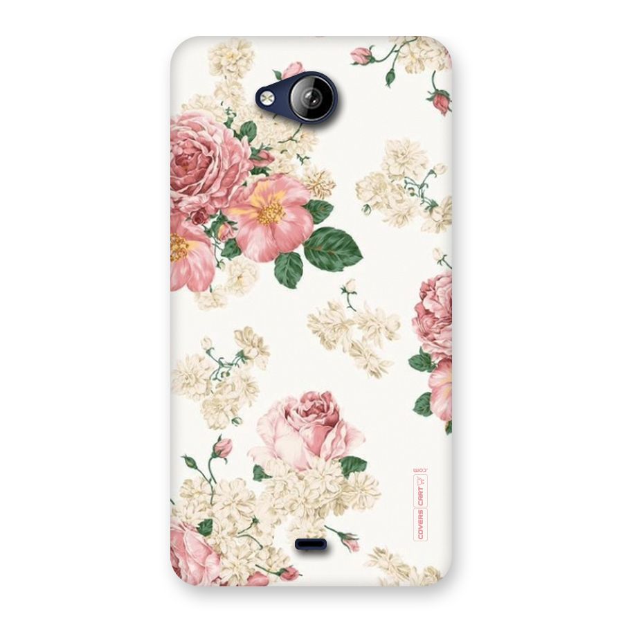 Vintage Floral Pattern Back Case for Canvas Play Q355