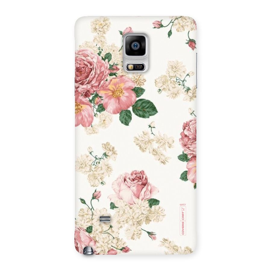 Vintage Floral Pattern Back Case for Galaxy Note 4