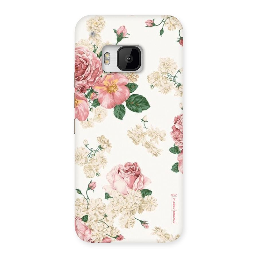 Vintage Floral Pattern Back Case for HTC One M9