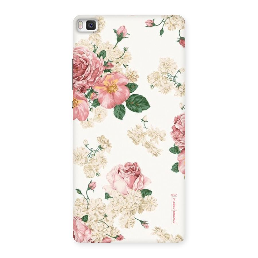 Vintage Floral Pattern Back Case for Huawei P8