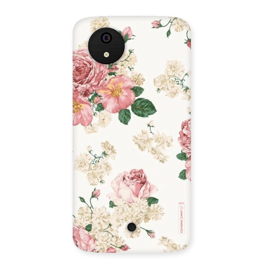 Vintage Floral Pattern Back Case for Micromax Canvas A1