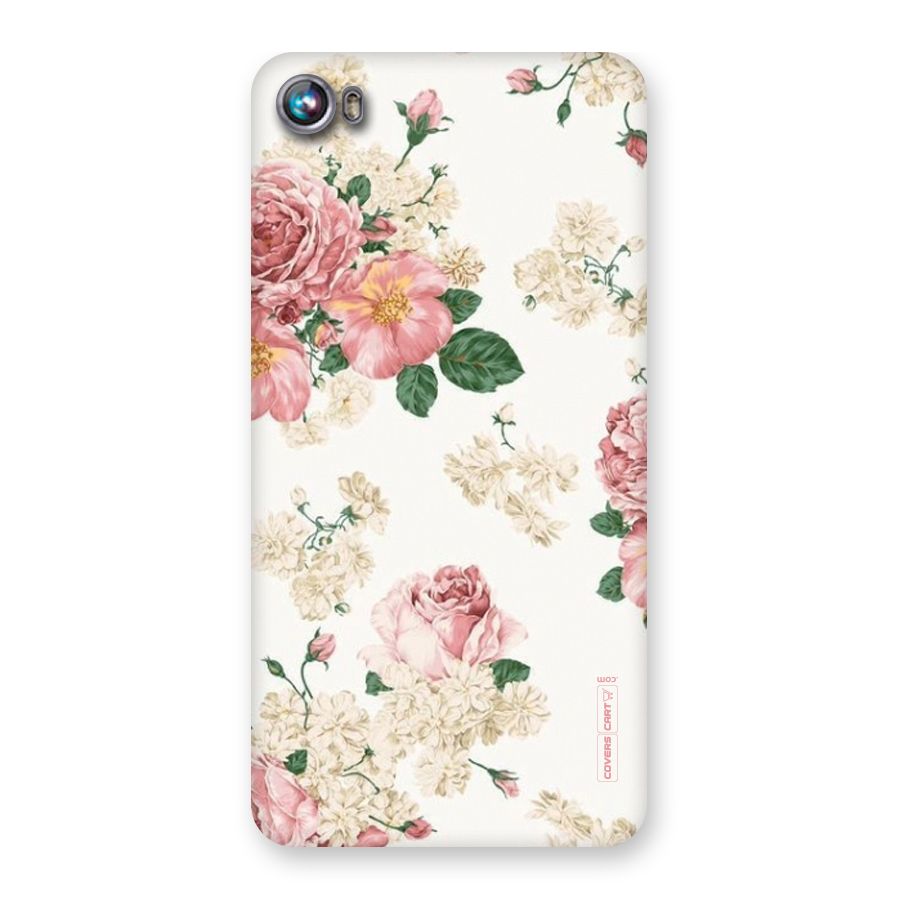 Vintage Floral Pattern Back Case for Micromax Canvas Fire 4 A107