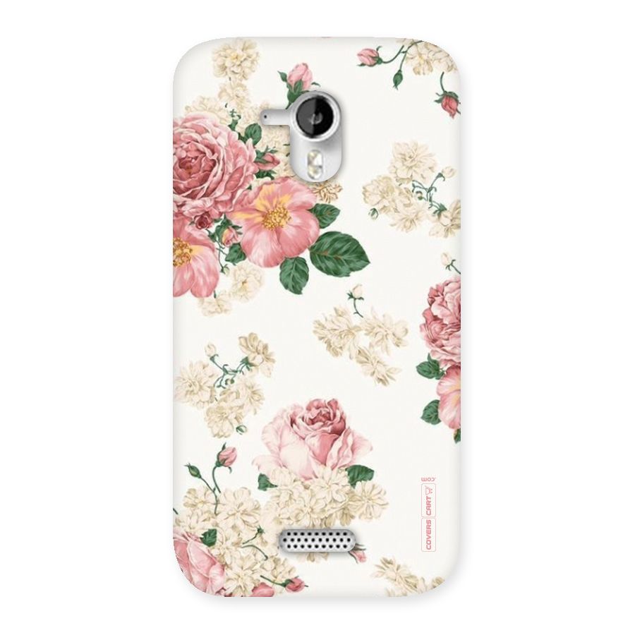 Vintage Floral Pattern Back Case for Micromax Canvas HD A116