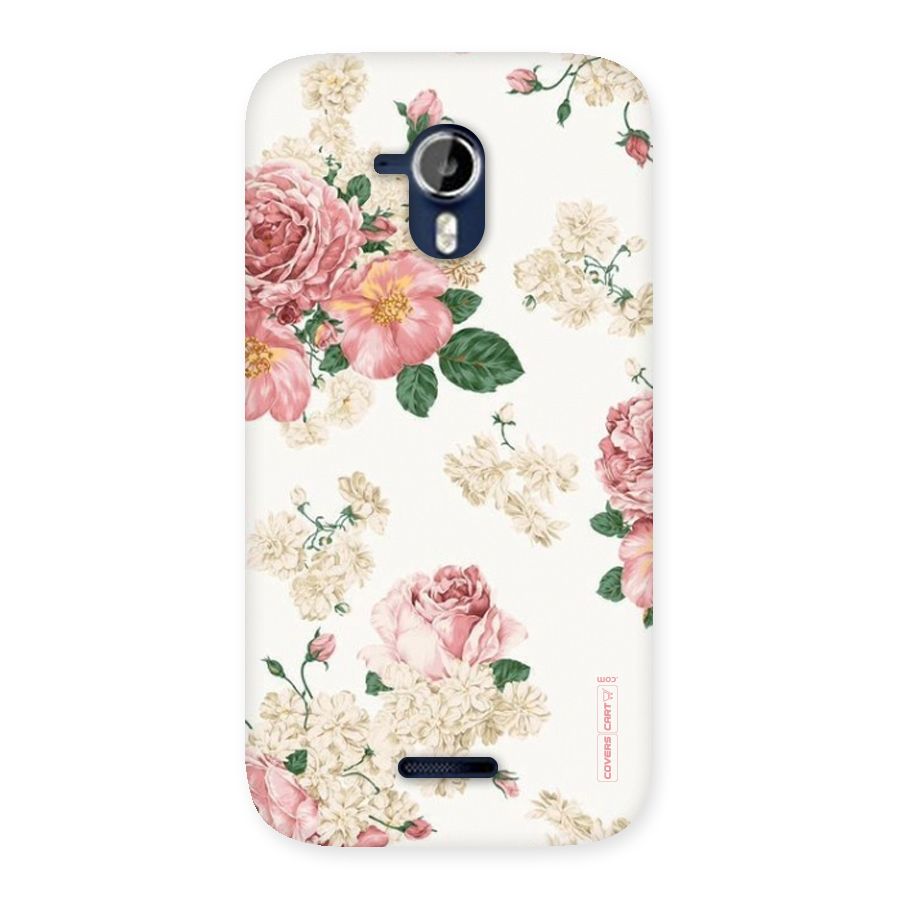 Vintage Floral Pattern Back Case for Micromax Canvas Magnus A117