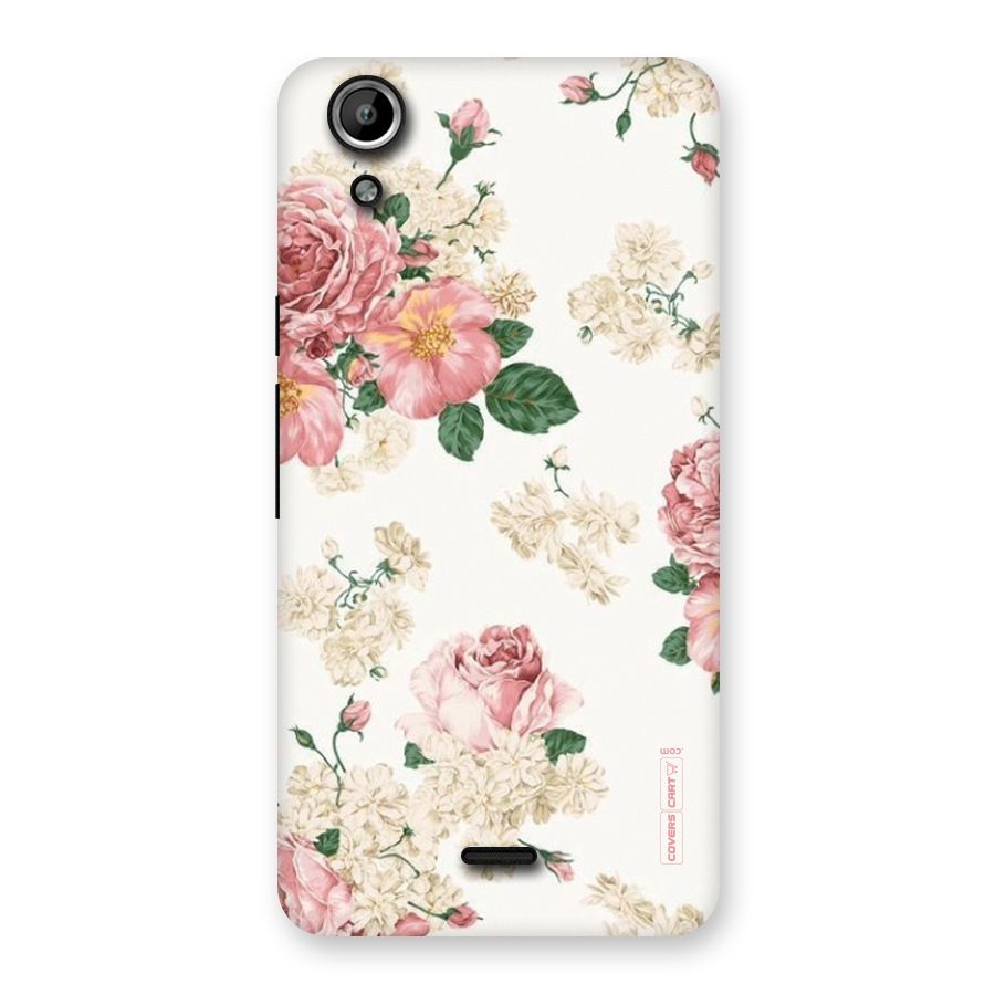 Vintage Floral Pattern Back Case for Micromax Canvas Selfie Lens Q345