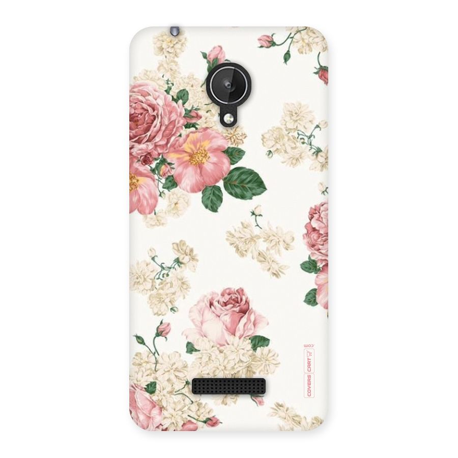 Vintage Floral Pattern Back Case for Micromax Canvas Spark Q380