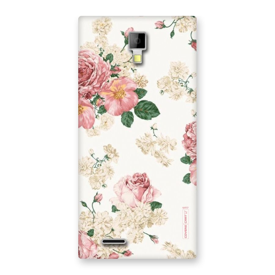 Vintage Floral Pattern Back Case for Micromax Canvas Xpress A99
