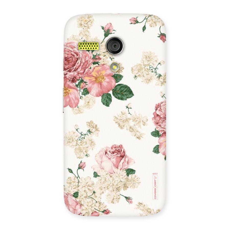Vintage Floral Pattern Back Case for Moto G