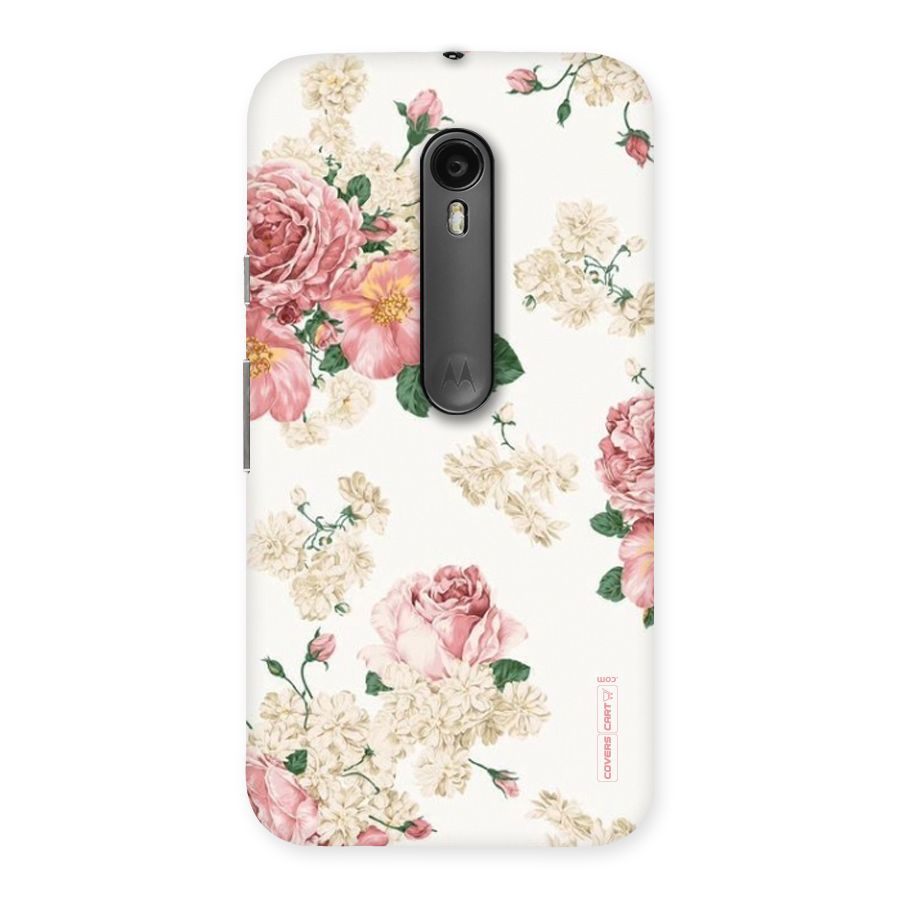 Vintage Floral Pattern Back Case for Moto G Turbo