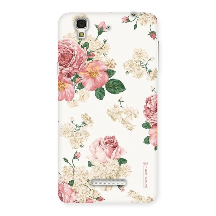 Vintage Floral Pattern Back Case for Yu Yureka