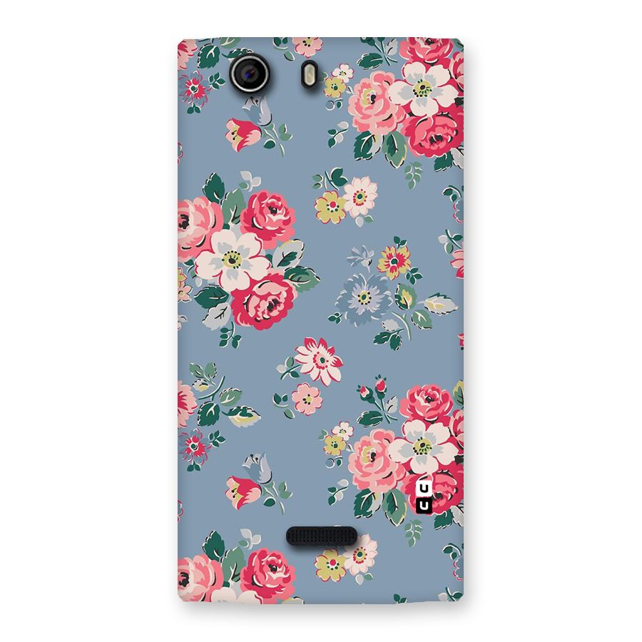 Vintage Flower Pattern Back Case for Canvas Nitro 2 E311