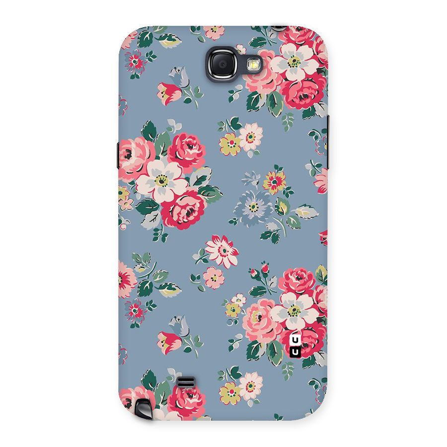Vintage Flower Pattern Back Case for Galaxy Note 2