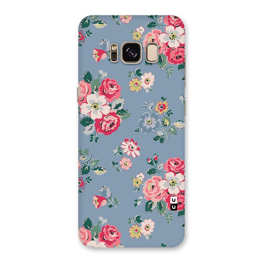 Vintage Flower Pattern Back Case for Galaxy S8