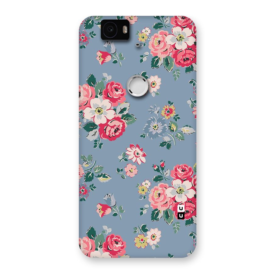 Vintage Flower Pattern Back Case for Google Nexus-6P