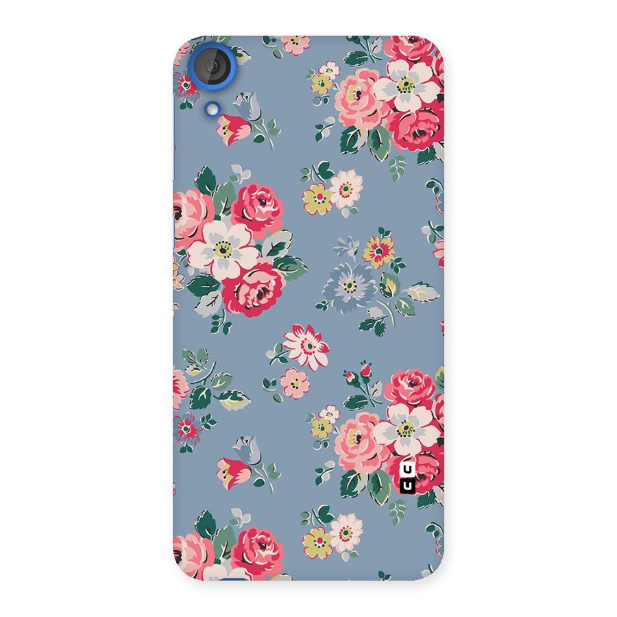 Vintage Flower Pattern Back Case for HTC Desire 820s