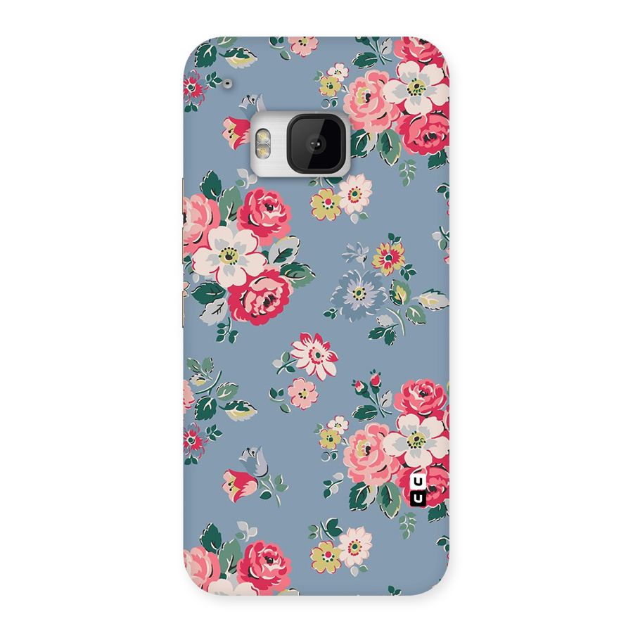 Vintage Flower Pattern Back Case for HTC One M9