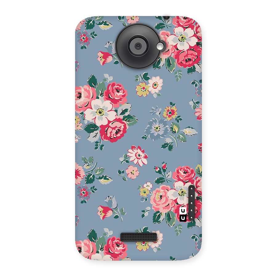 Vintage Flower Pattern Back Case for HTC One X