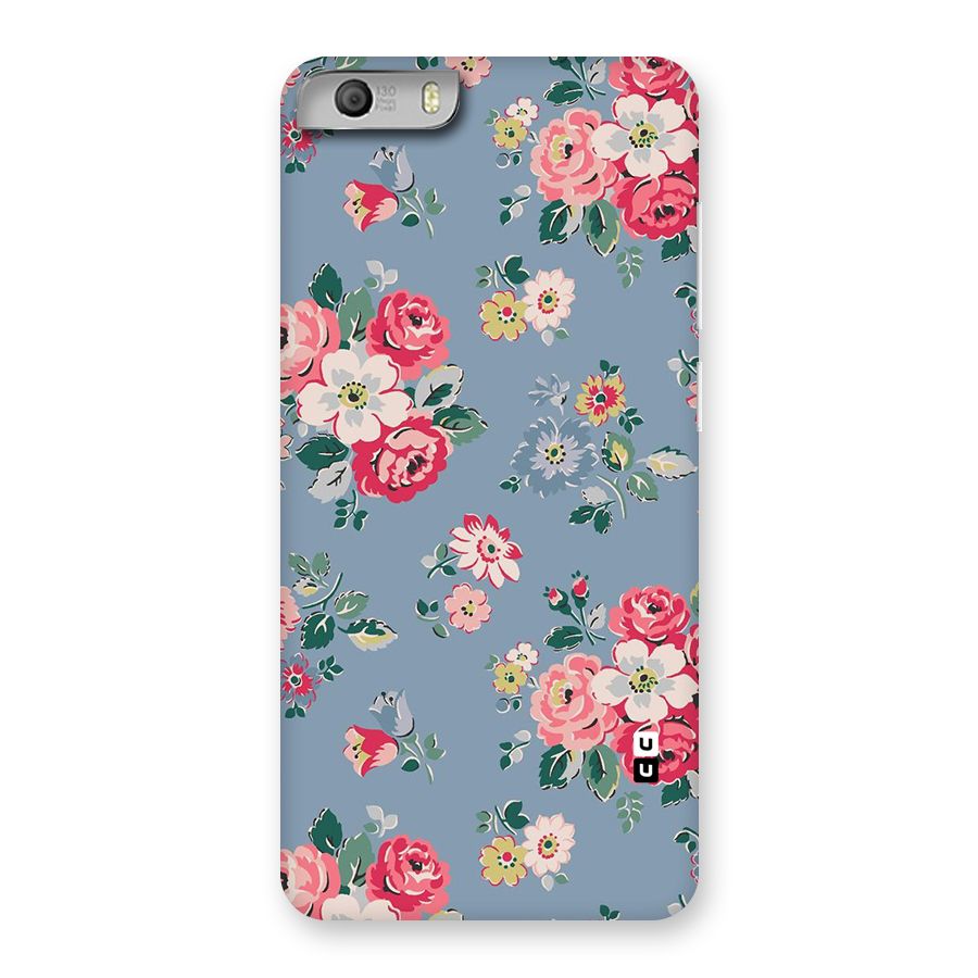 Vintage Flower Pattern Back Case for Micromax Canvas Knight 2