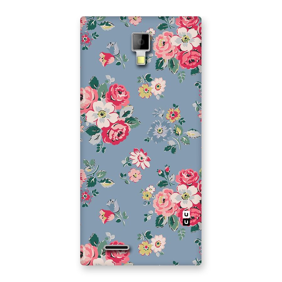 Vintage Flower Pattern Back Case for Micromax Canvas Xpress A99
