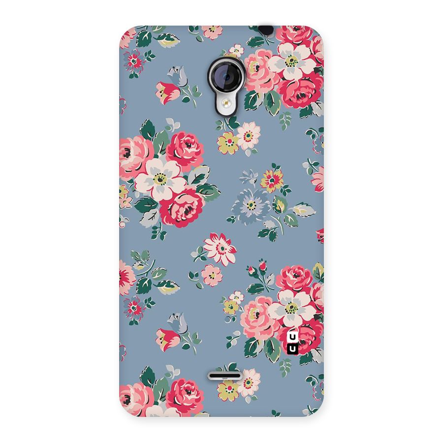 Vintage Flower Pattern Back Case for Micromax Unite 2 A106