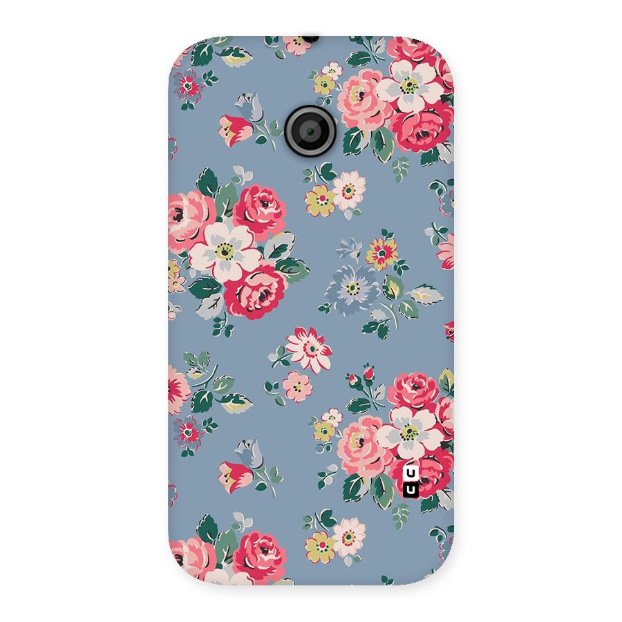 Vintage Flower Pattern Back Case for Moto E