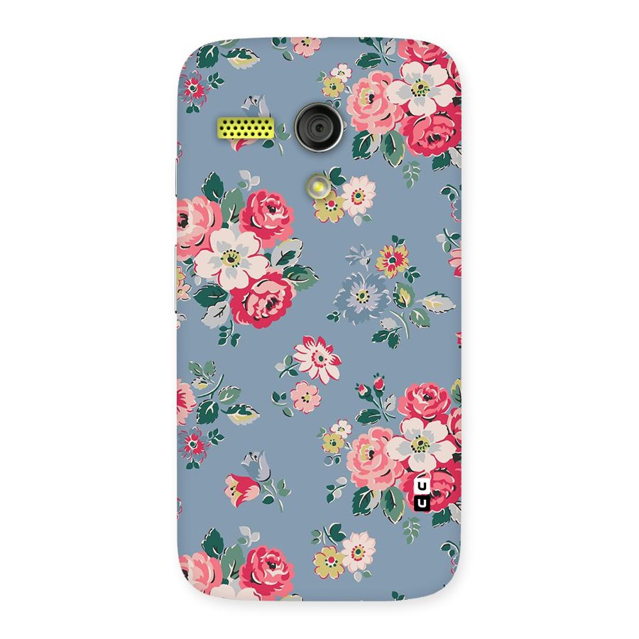 Vintage Flower Pattern Back Case for Moto G