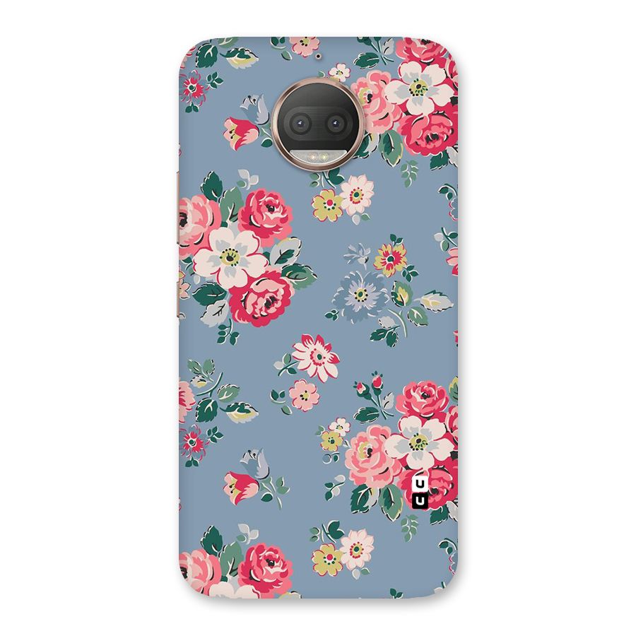 Vintage Flower Pattern Back Case for Moto G5s Plus