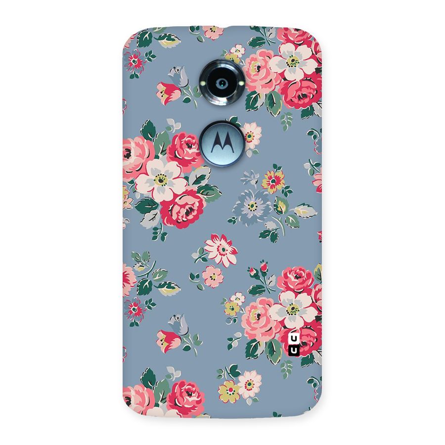 Vintage Flower Pattern Back Case for Moto X 2nd Gen