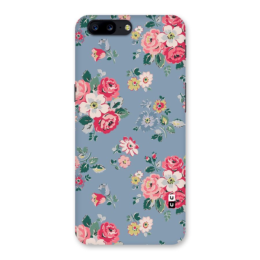Vintage Flower Pattern Back Case for OnePlus 5