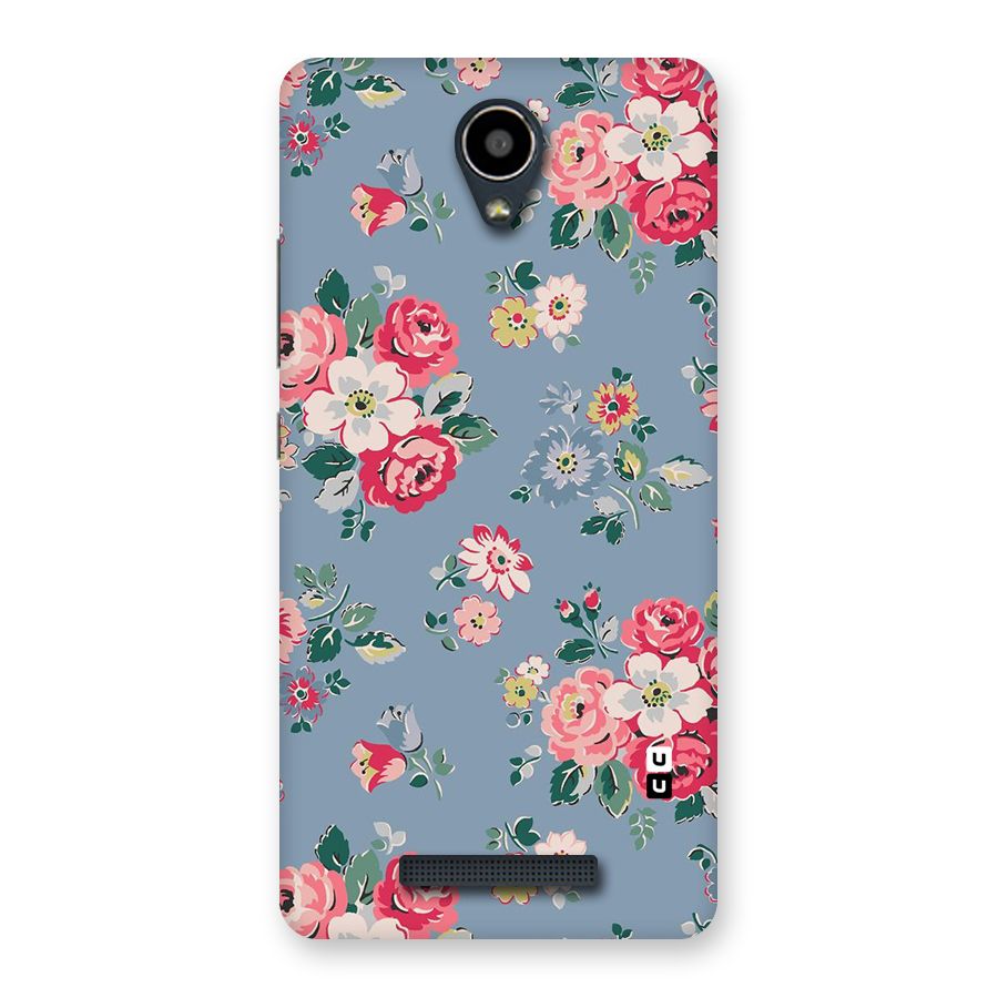 Vintage Flower Pattern Back Case for Redmi Note 2