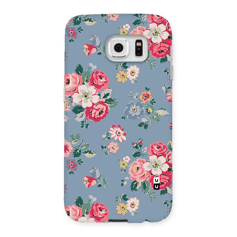 Vintage Flower Pattern Back Case for Samsung Galaxy S6