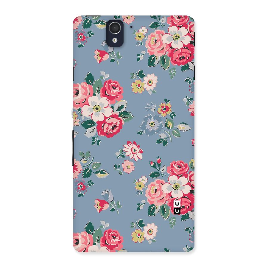Vintage Flower Pattern Back Case for Sony Xperia Z