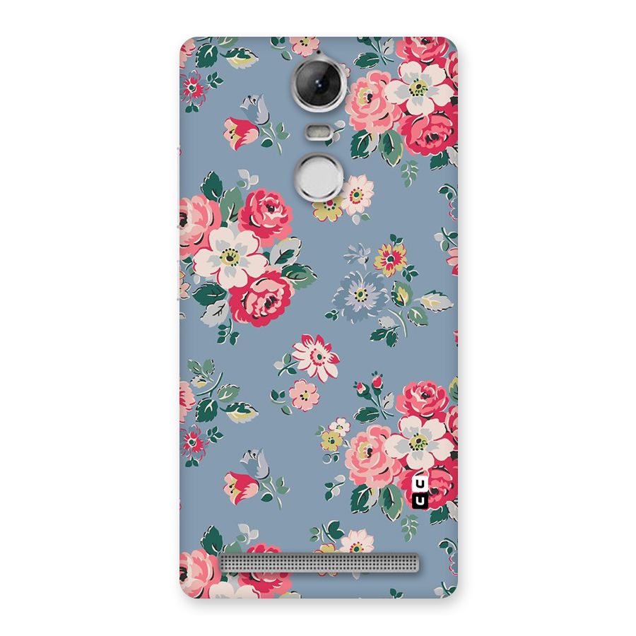 Vintage Flower Pattern Back Case for Vibe K5 Note