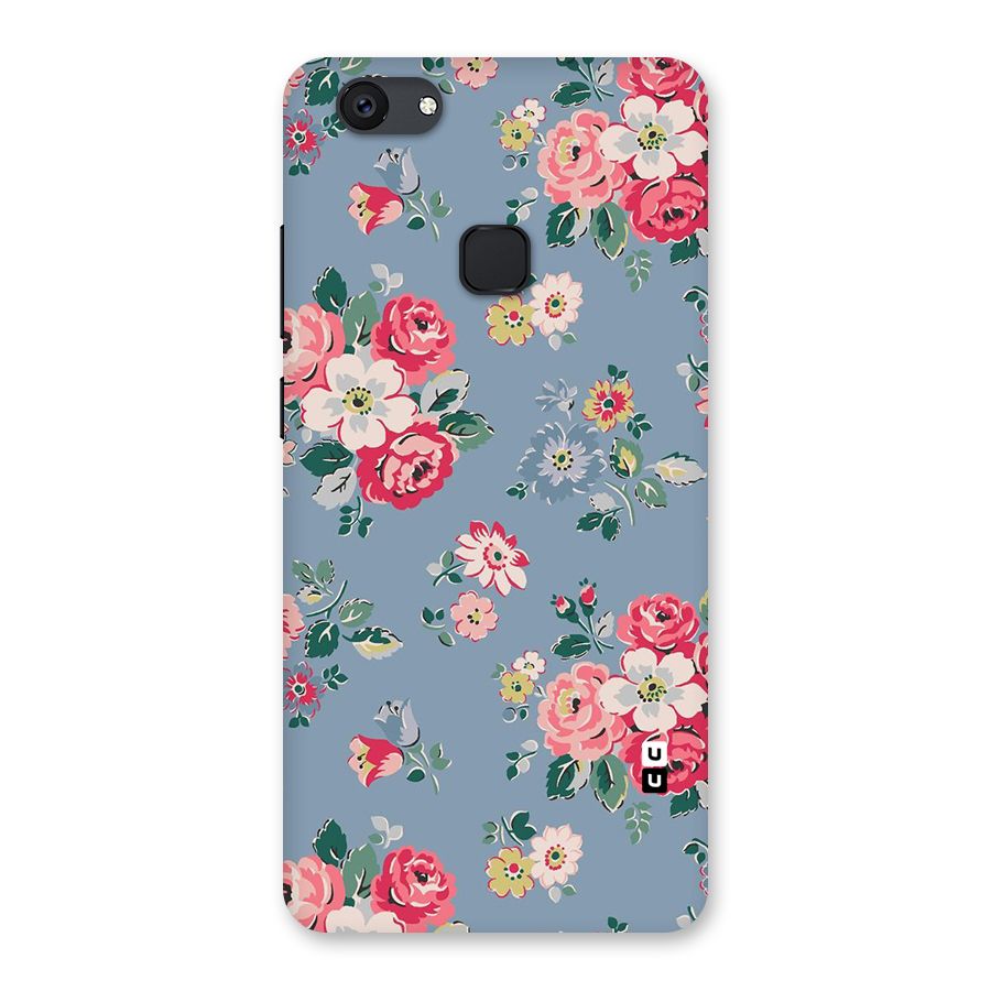 Vintage Flower Pattern Back Case for Vivo V7 Plus