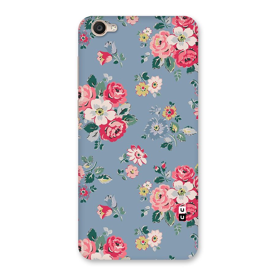 Vintage Flower Pattern Back Case for Vivo Y55L