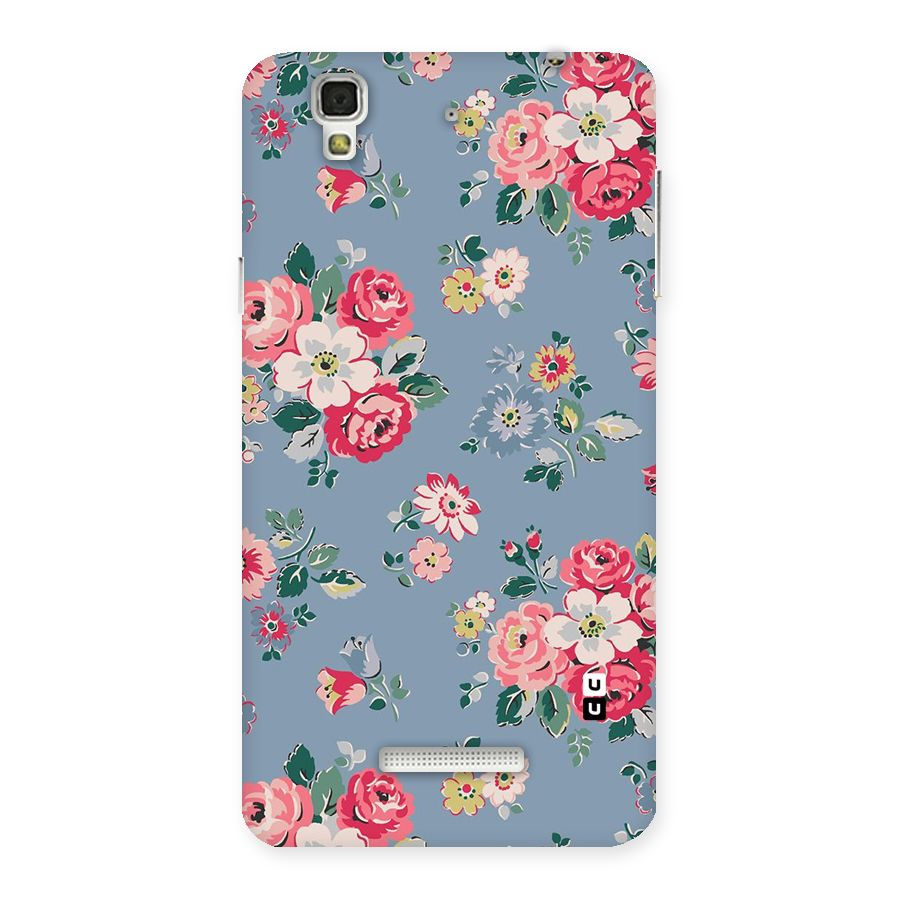 Vintage Flower Pattern Back Case for Yu Yureka
