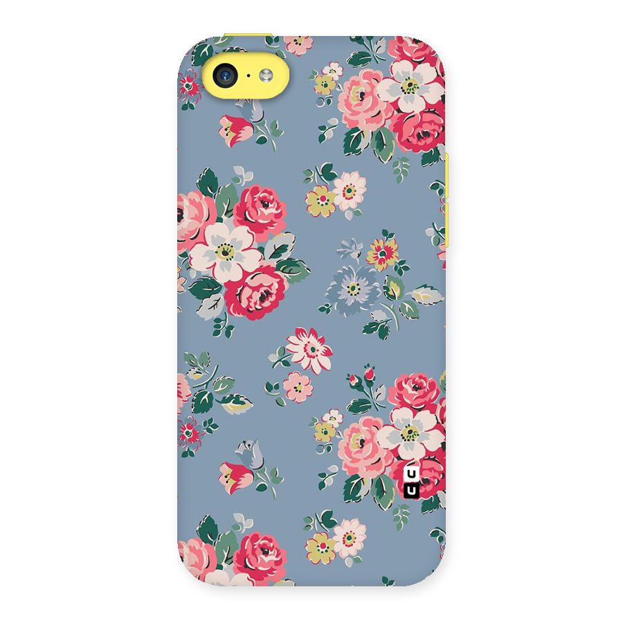 Vintage Flower Pattern Back Case for iPhone 5C
