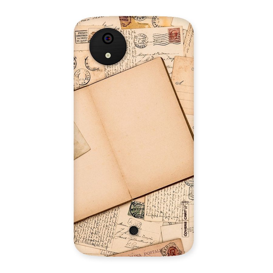 Vintage Journal Back Case for Micromax Canvas A1
