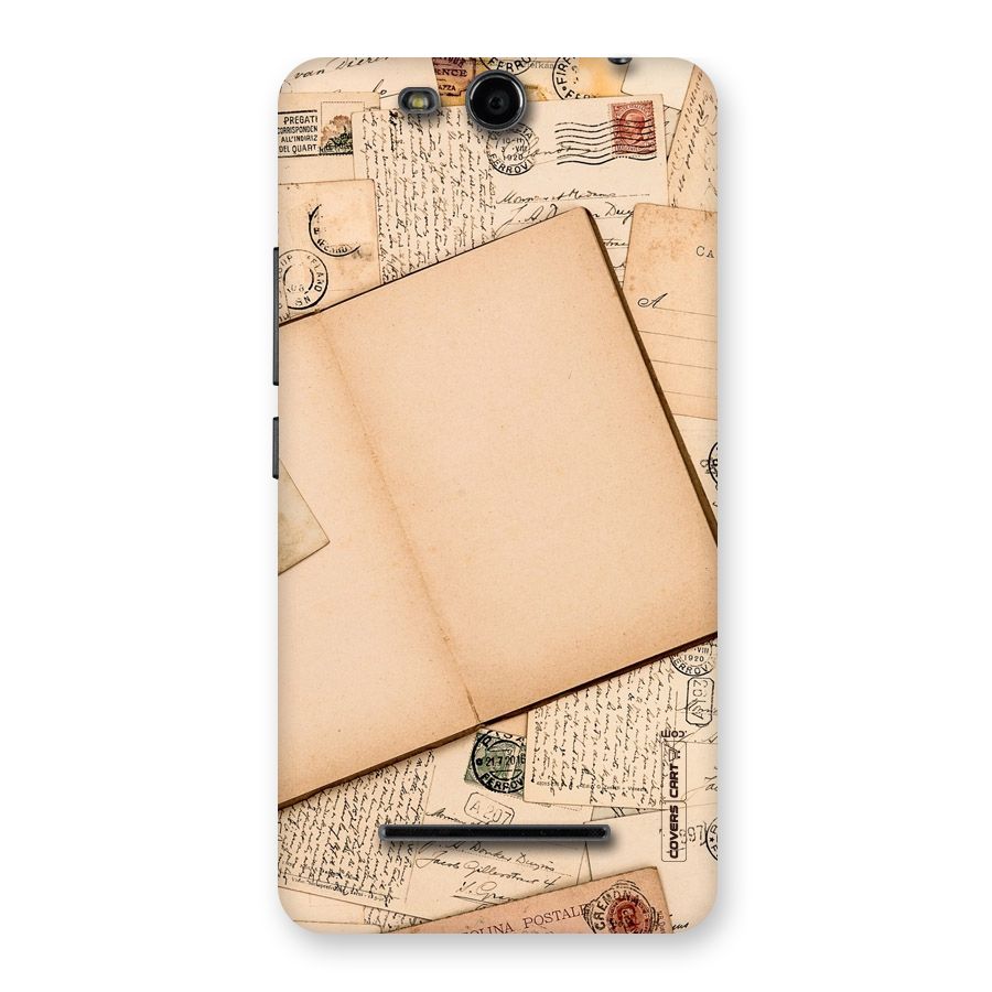 Vintage Journal Back Case for Micromax Canvas Juice 3 Q392