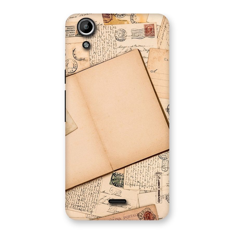 Vintage Journal Back Case for Micromax Canvas Selfie Lens Q345