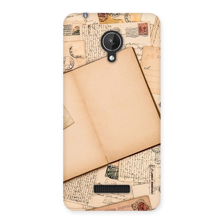 Vintage Journal Back Case for Micromax Canvas Spark Q380