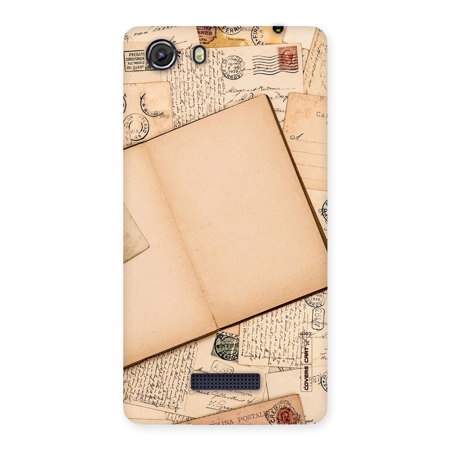 Vintage Journal Back Case for Micromax Unite 3