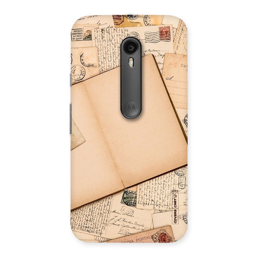 Vintage Journal Back Case for Moto G Turbo
